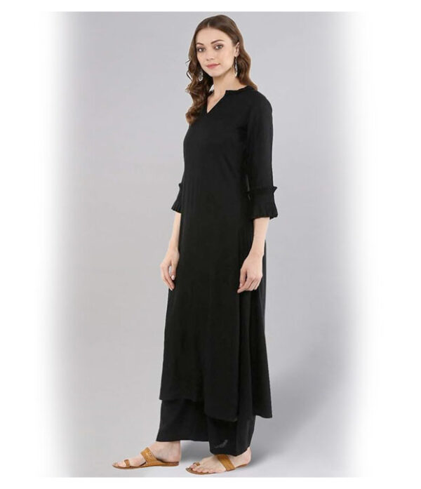 Pakistani Kurta for Ladies - Kurta Set with Palazzo Pant V-Neck
